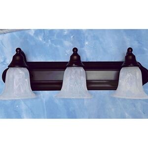 Dolan Designs 469-30 Royal Bronze 3 Light 24" Bathroom Vanity w Alabaster Glass